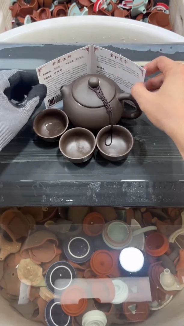 210ml紫砂凤鸣西施壶(林世科)一壶三杯