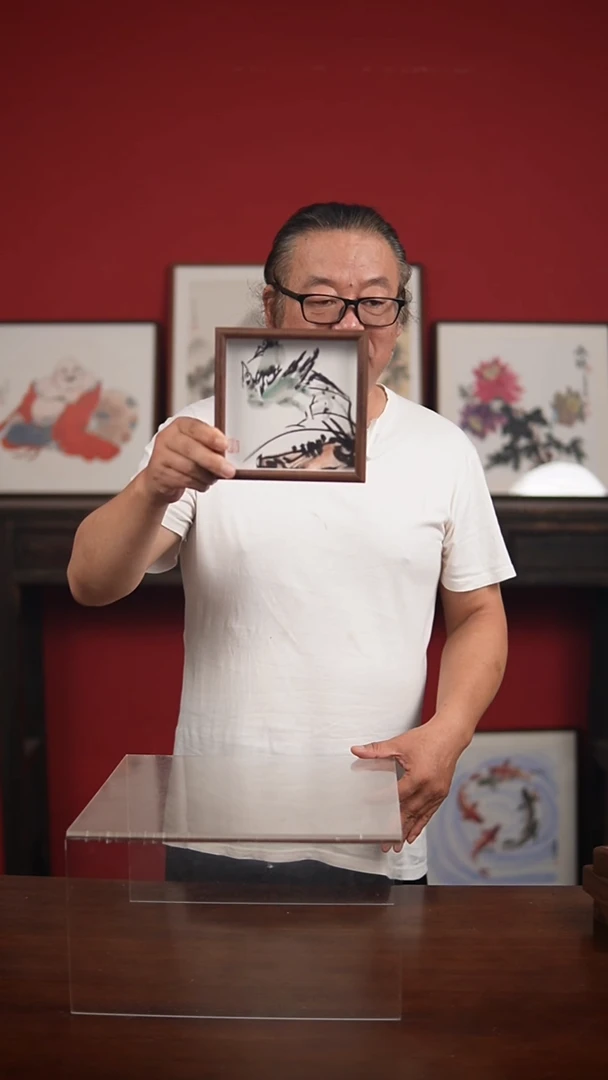 国画手绘-6寸摆台李庆云作品