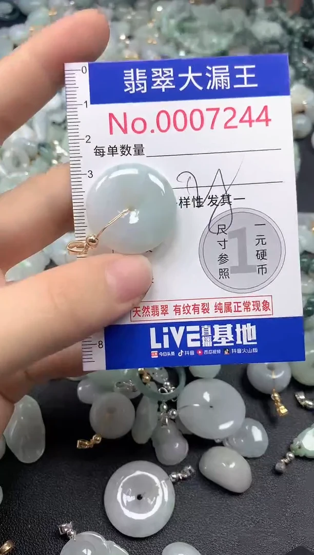 翡翠未镶嵌吊坠(不含链)7244