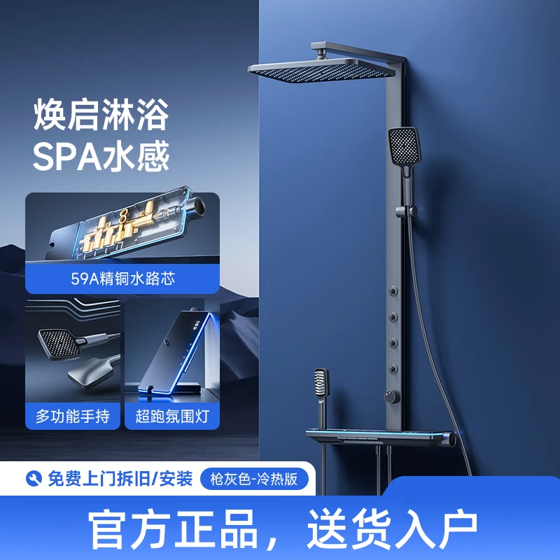 DCNZHL/丹芝卫浴淋浴花洒套装家用浴室洗澡沐浴器卫生间淋雨增压