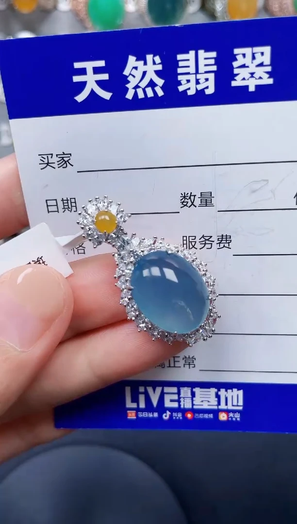 颈饰银S925镶嵌翡翠248