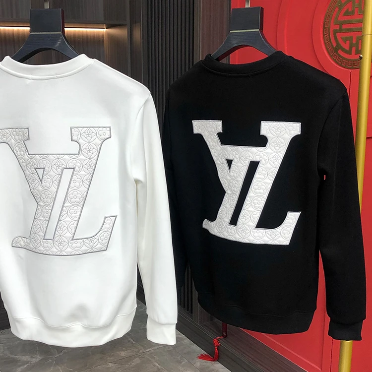 撒内摩劳秋冬爆款潮流潮牌休闲字母长袖圆领打底卫衣休闲上衣男士