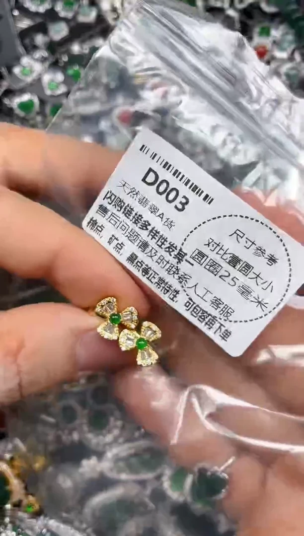 颈饰未镶嵌翡翠D003耳扣
