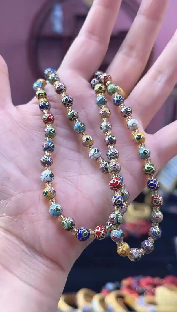 非遗 景泰蓝 0.6 项链 多宝