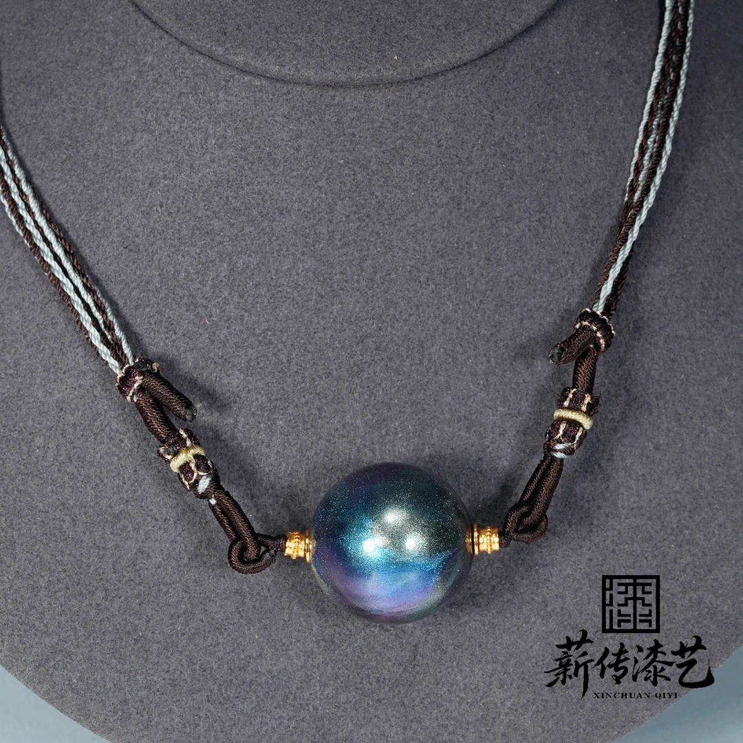 【薪传漆艺】非遗大漆 玉溪单珠吊坠 384CY25mD