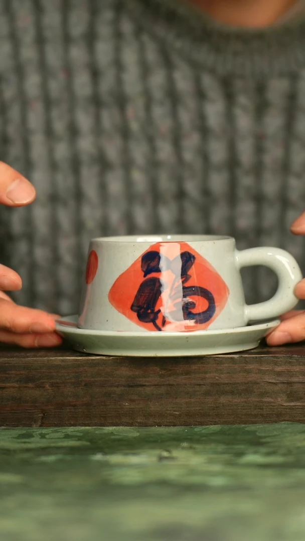 瓷器青诗集手工手绘瓷器