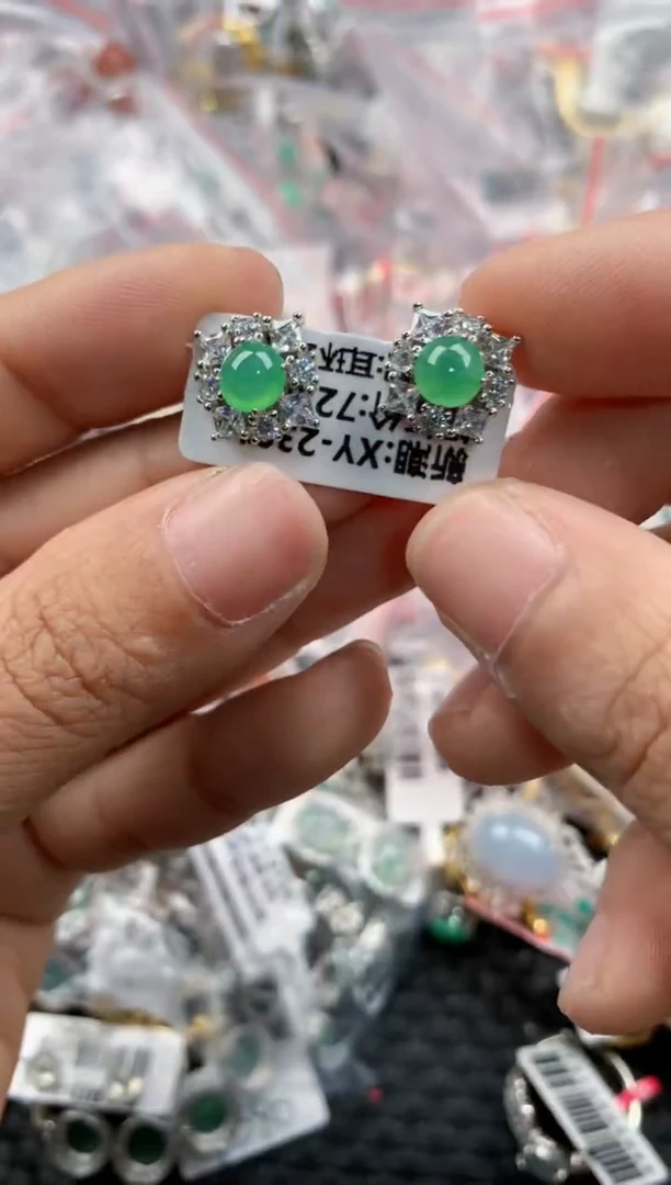 银S925镶嵌戒指翡翠333333   4