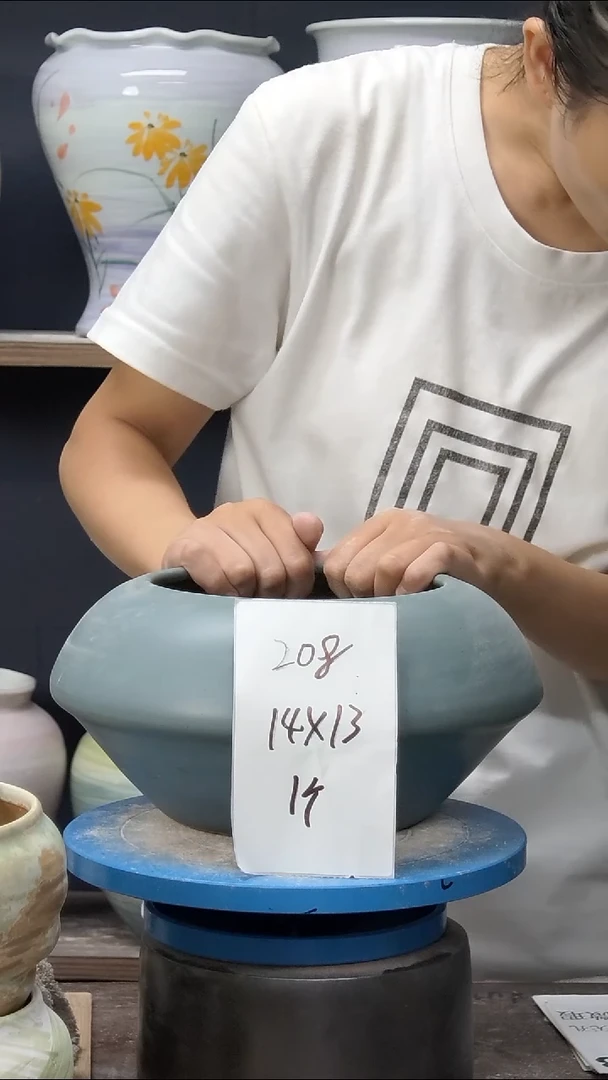 景德镇花盆默认微瑕208