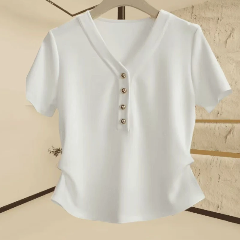 【专柜正品】气质百搭T恤日常女装显瘦上衣短袖