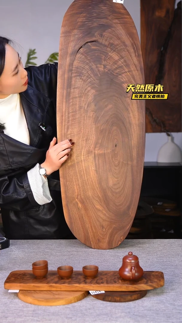 木北美黑胡桃原木.干裂疤结不属于商品质量问题完美主义者慎拍