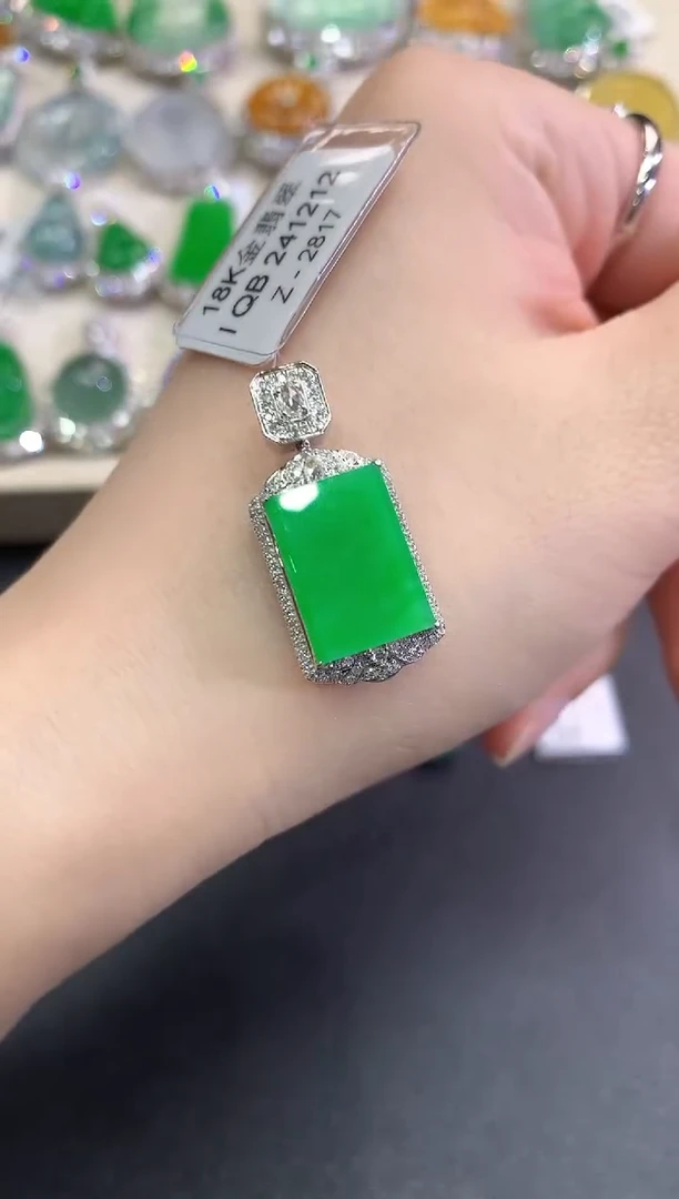 【闪购商品】翡翠颈饰18K金镶嵌D14