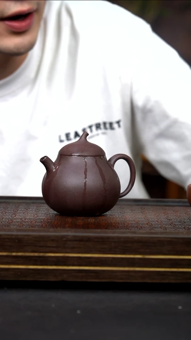 茶壶紫砂  YZ        桃花泥       茄瓜       170cc
