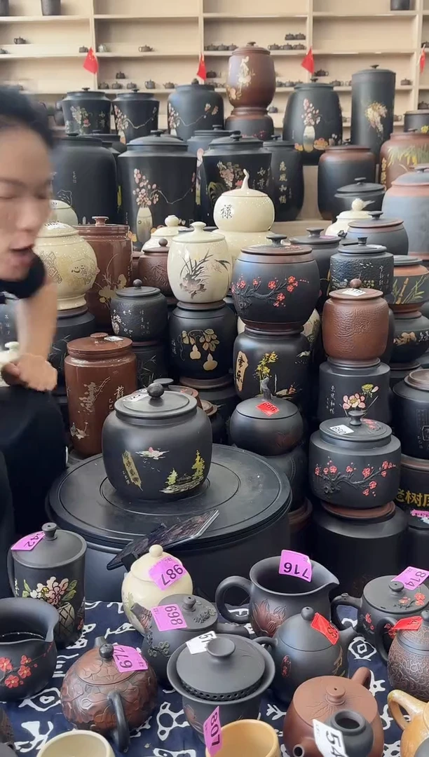 罐瑕疵茶叶罐  苹果彩填   022