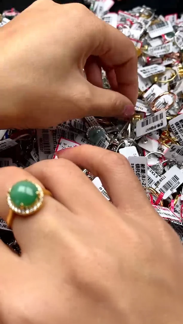 【闪购商品】翡翠戒指银S925镶嵌33333333    6