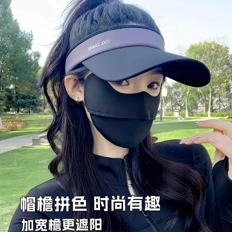 夏季男女运动空顶遮阳帽防紫外线显脸小适合骑车不掉跑步钓鱼帽子