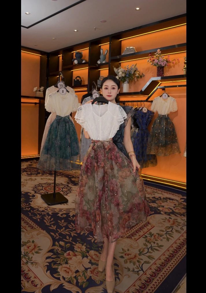 【M】夏季优雅百搭时尚显瘦气质连衣裙 GS-57162