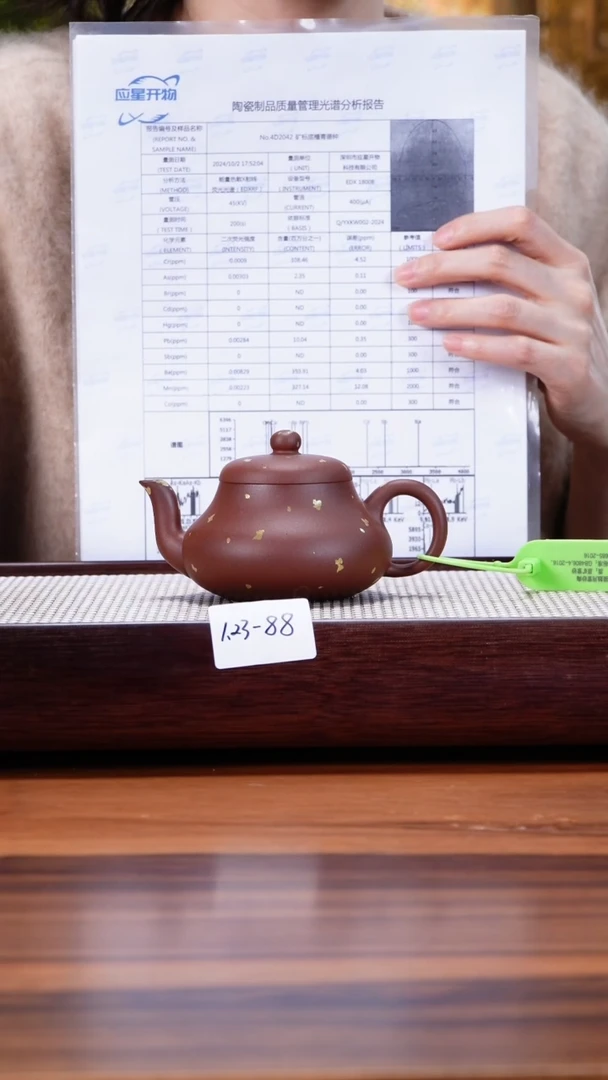 【闪购商品】紫砂茶壶1.23-88点搪 底槽清洒金君德170