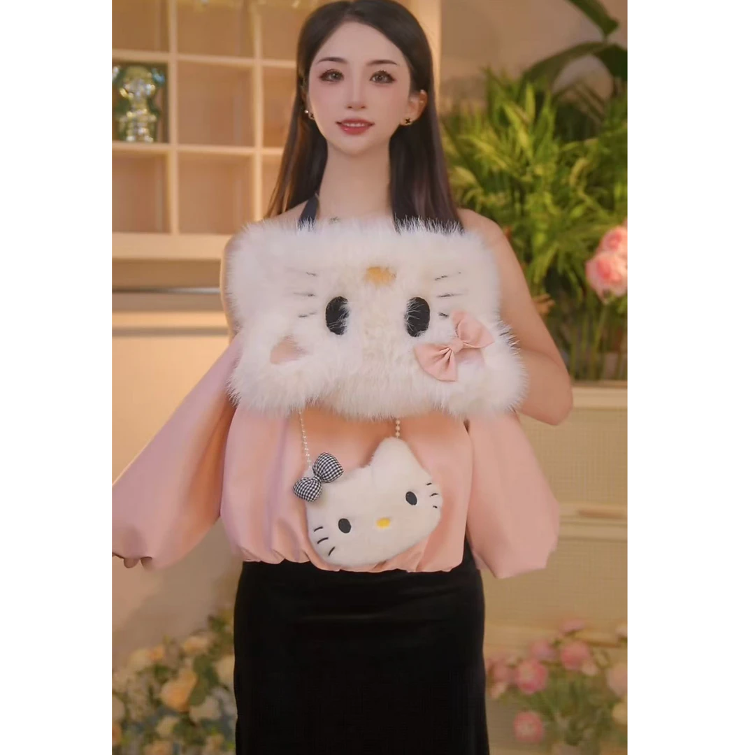 海宁1【KT猫】童装女童皮衣外套保暖冬款外套MF1110