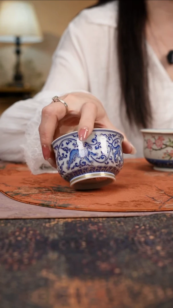 杯景德镇陶瓷杯碗柴烧多人