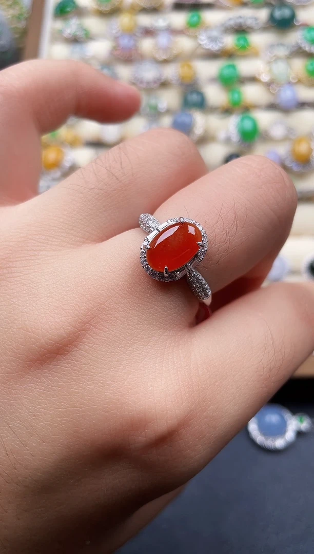 银S925镶嵌戒指翡翠104