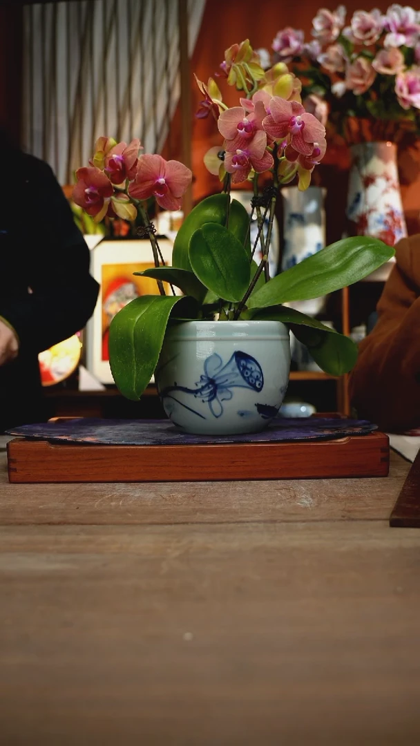 当代景德镇设计师釉下手绘陶瓷花瓶