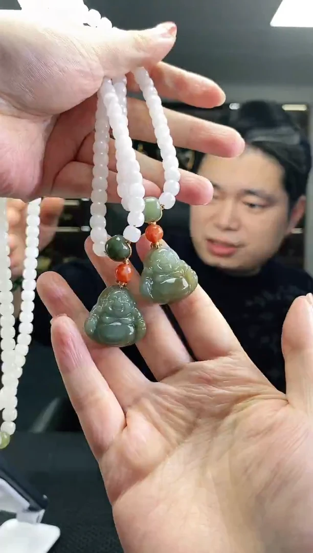 颈饰未镶嵌和田玉链子-佛公吊坠多样性拍一发一