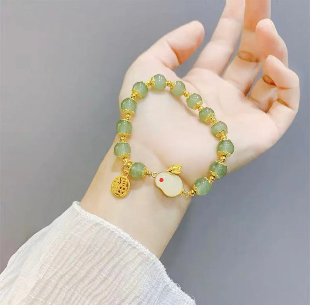 铁手链 新中式玉兔手链LQ802