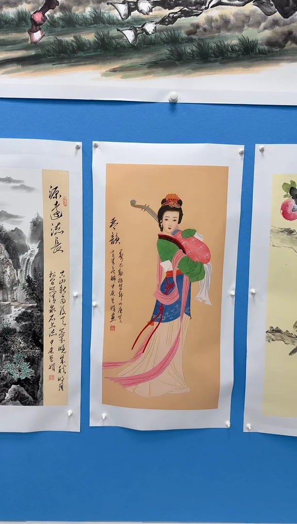 国画付*琵琶女手绘作品