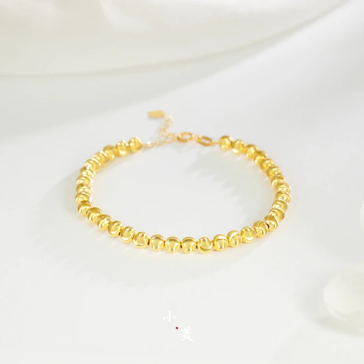 18K金猫眼金珠手链（多样性发）G90335