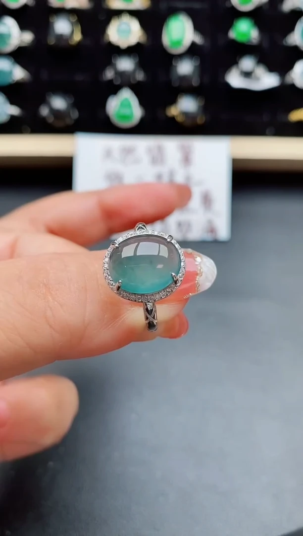 【闪购商品】翡翠戒指银S925镶嵌50800