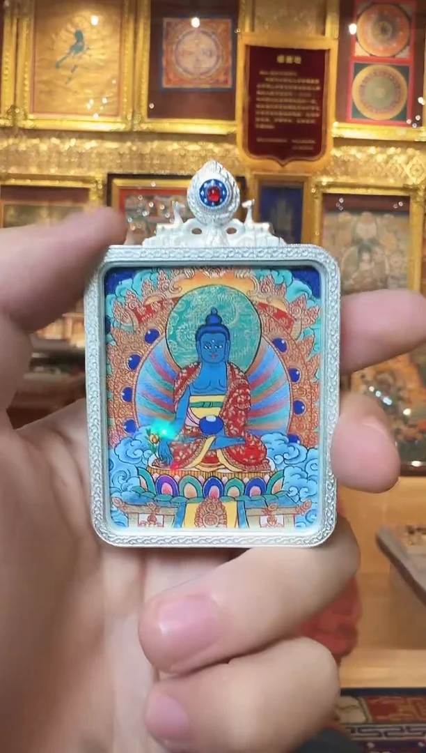 吊坠药老师--热贡纯手绘