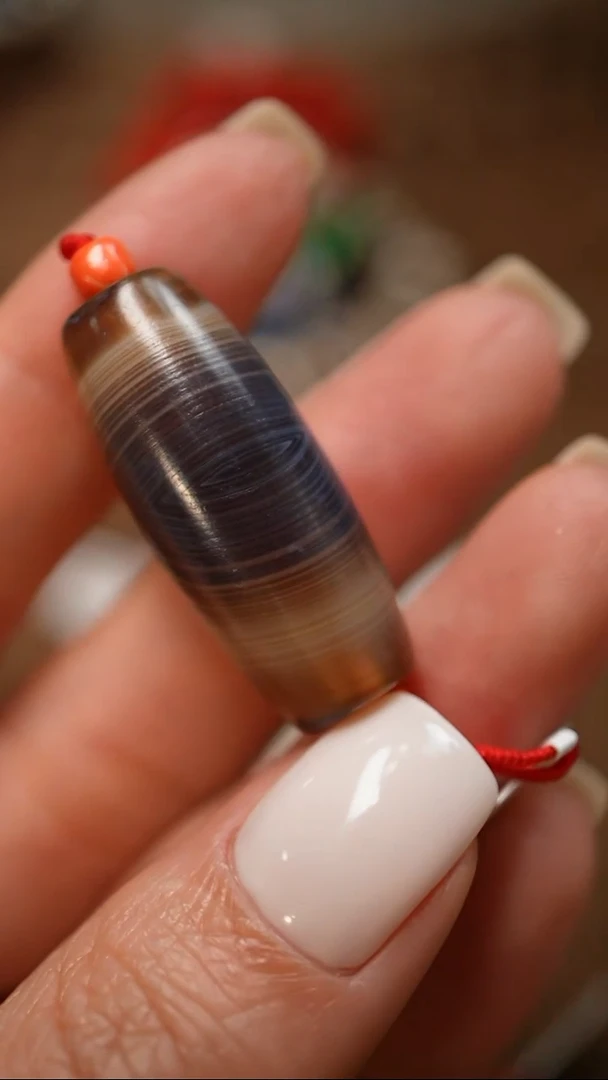 未镶嵌颈饰玛瑙/玉髓@****曹蚀花玛瑙珠珠