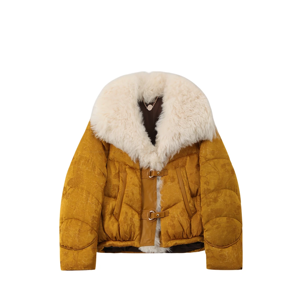 【封后轻奢设计】冬季新款高级感大毛领气质鹅绒外套266-1