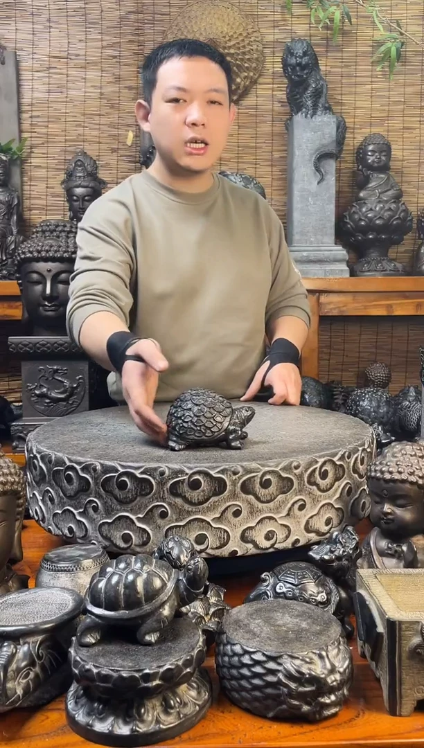 石材13金钱龟天然青石雕刻