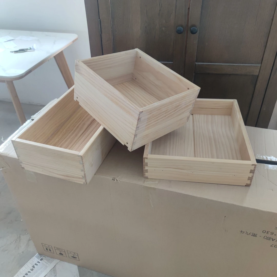 工厂特价松木收纳盒 三款尺寸自选 有瑕疵介意勿拍