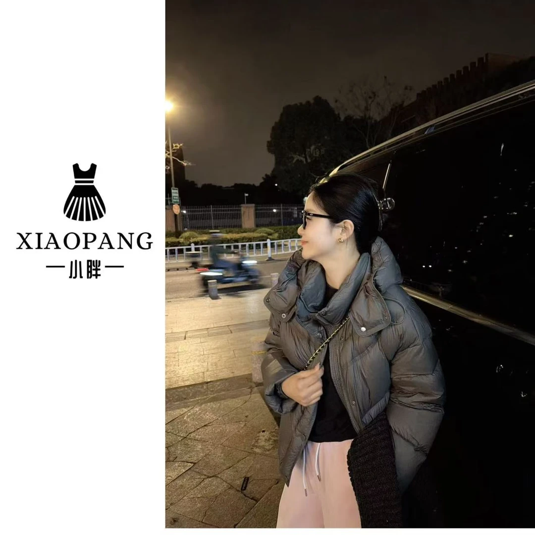 【小胖家】8058冬季新款连帽纯色短款羽绒服