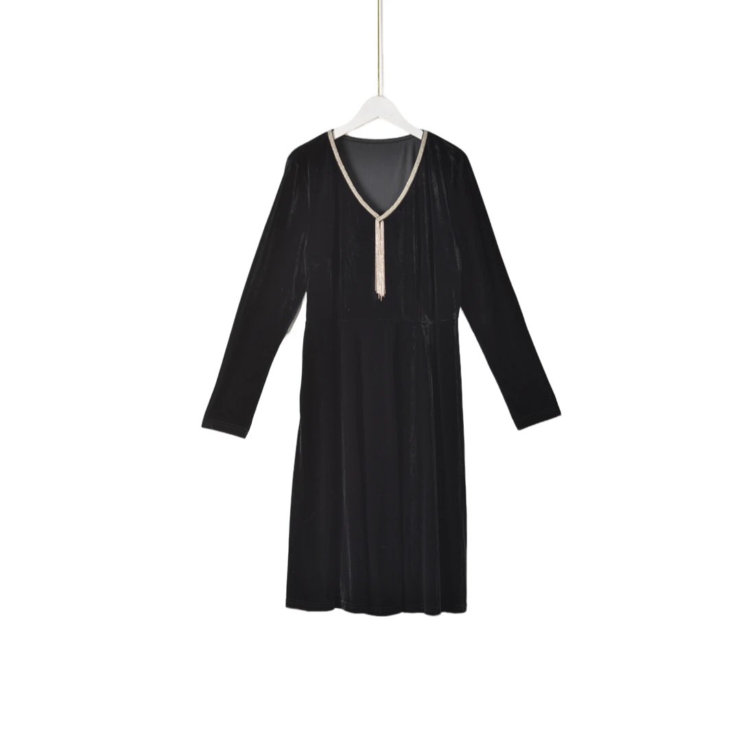 GPD4【专柜捡漏F-1】深圳中高端女装OLSC-连衣裙5140-黑色正码