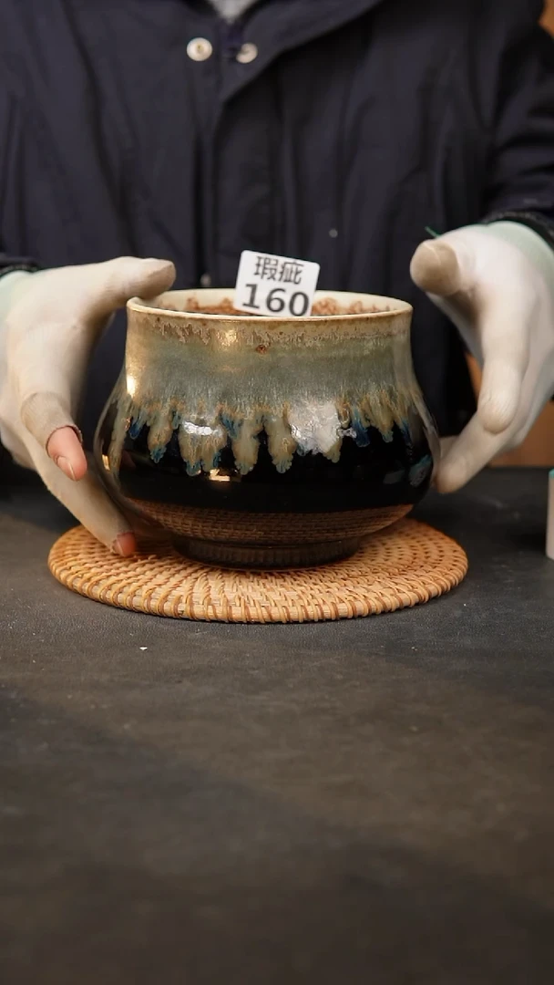 【闪购商品】瓷片160泥泥手工花盆