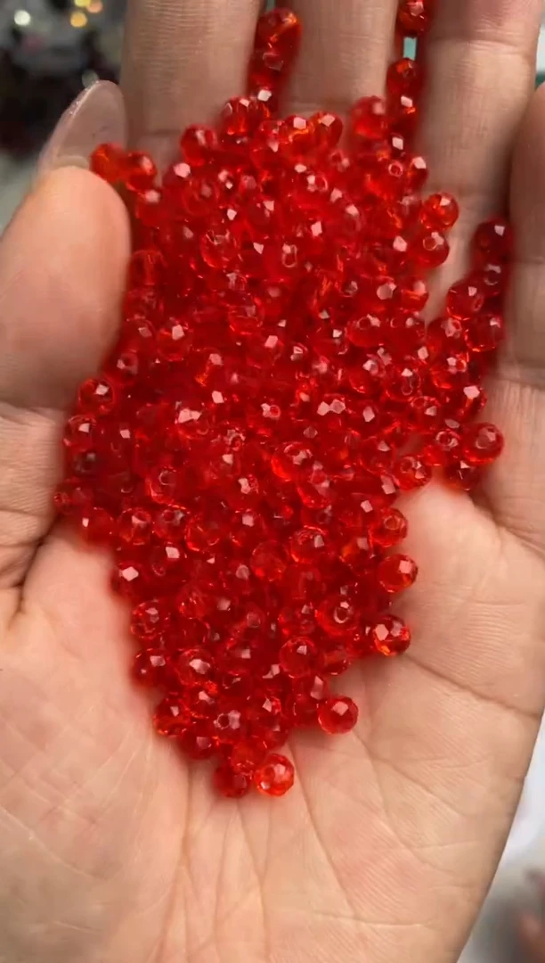 玻璃2701卡4水晶500颗本色透大红