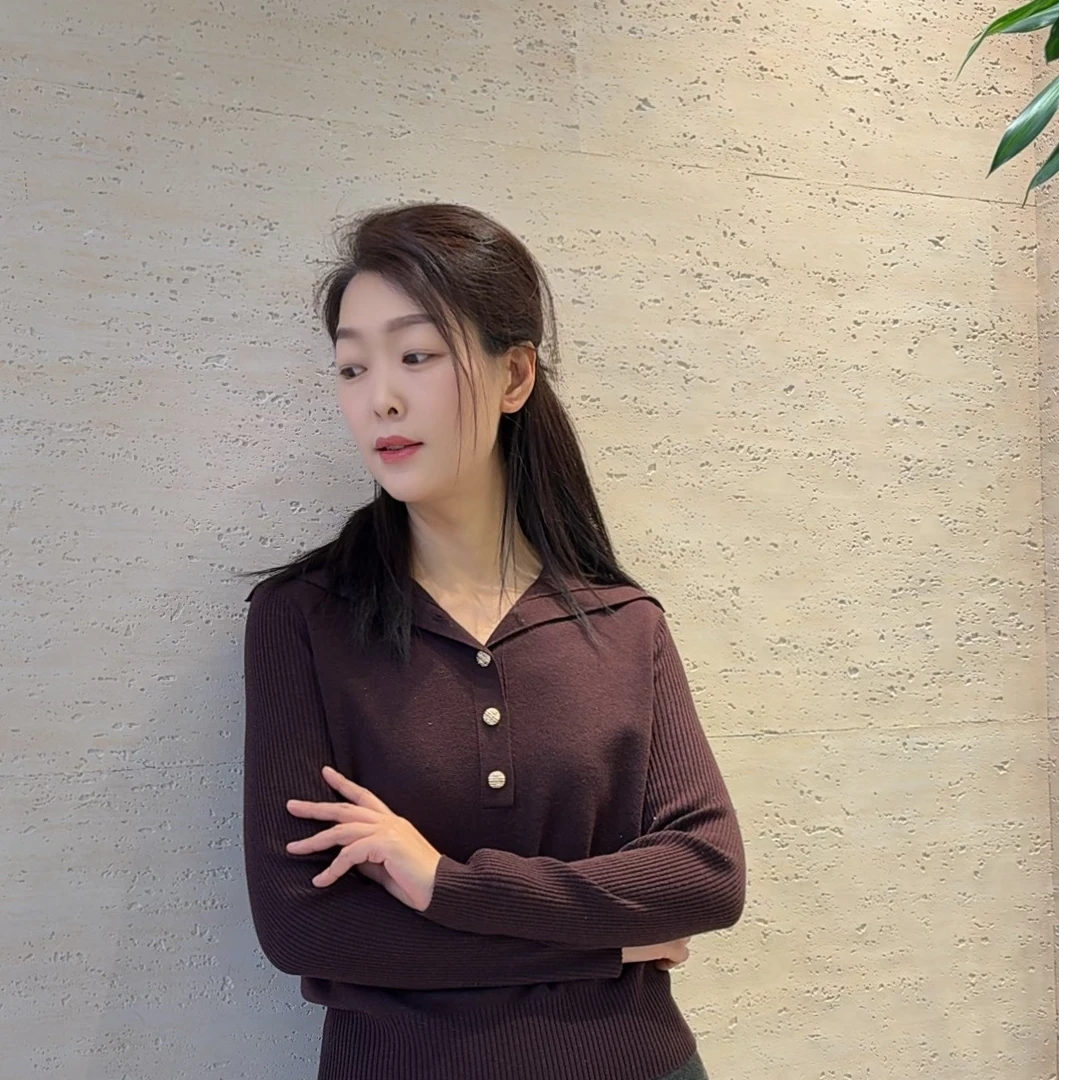 2026春季绵羊毛软糯百搭针织衫16323