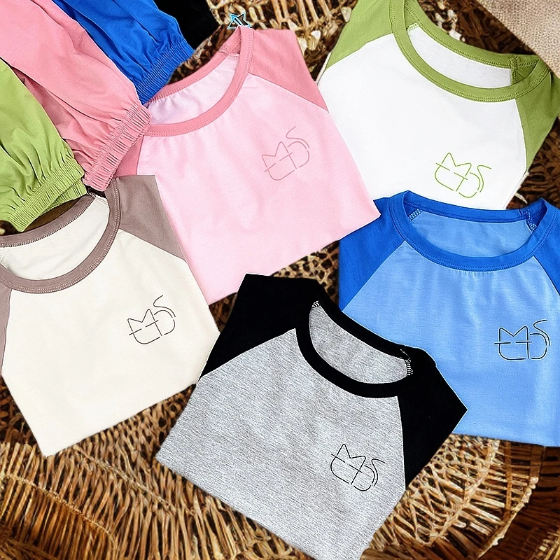 儿童家居服套装睡裙舒服舒适透气极简风夏天居家吸湿休闲外穿薄款