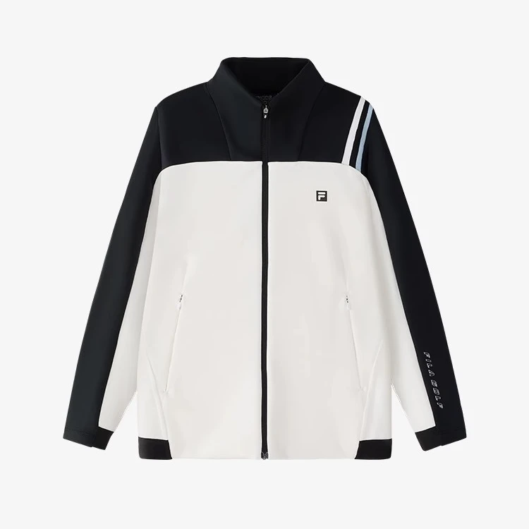 FILA KIDS斐乐童装男大童外套儿童高尔夫运动针织上衣K12B513507