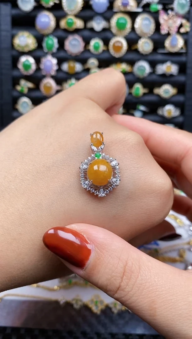 银S925镶嵌戒指翡翠108