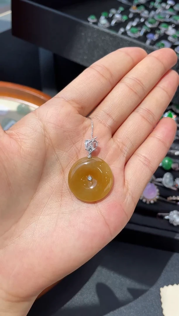 18K金镶嵌挂件翡翠ZHG00915-25