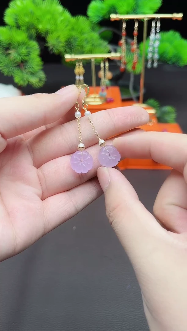 玛瑙/玉髓耳饰银S925镶嵌504