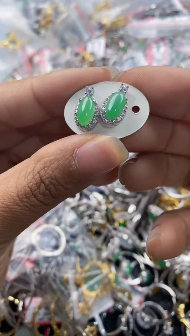 银S925镶嵌戒指翡翠444                 6