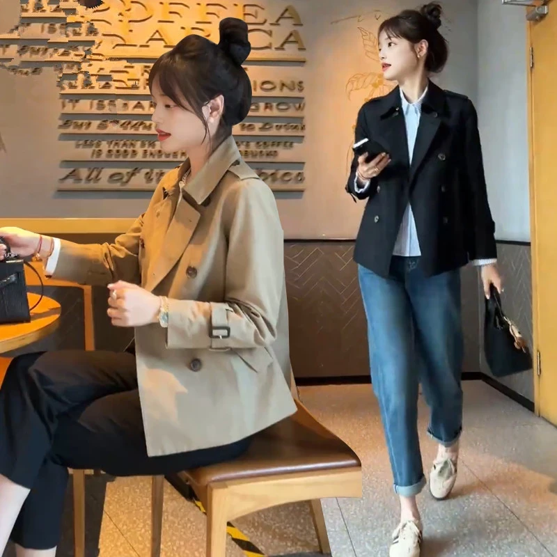 正品高端短款风衣外套女2025秋装新款休闲显瘦高级感今年流行上衣