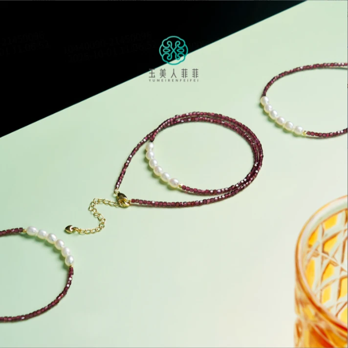 石惑珠宝！石榴石项链约2mm-多样性发一
