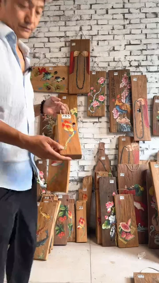 吊坠桃核761号门板画