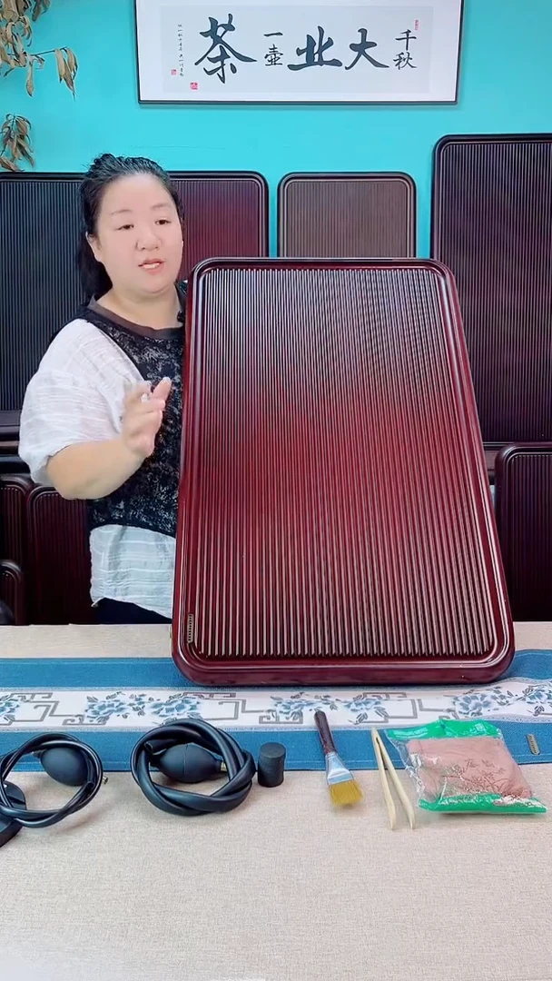千川红色款式茶盘80*50*5